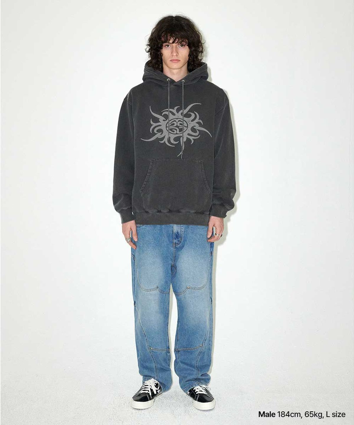 마하그리드(MAHAGRID) TRIBAL ECLIPSE PIGMENT HOODIE_3colors