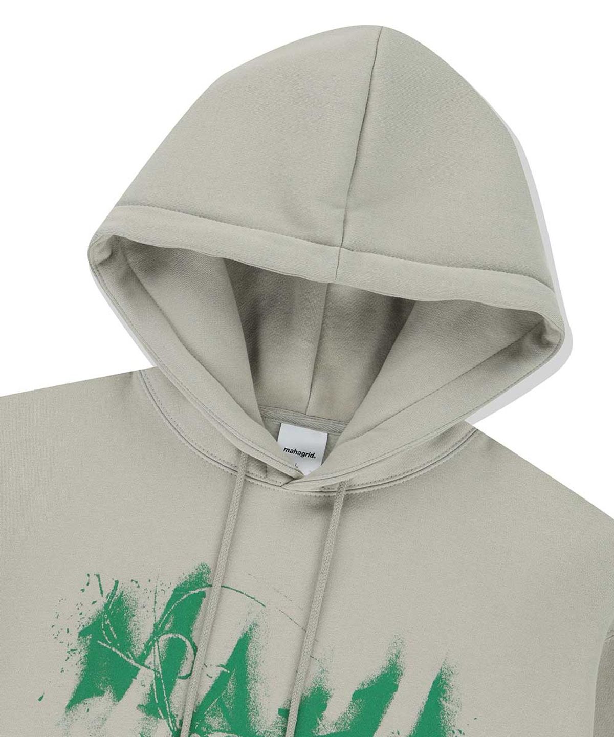 마하그리드(MAHAGRID) INK DISTORTION HOODIE BEIGE(MG2EFMM410A)