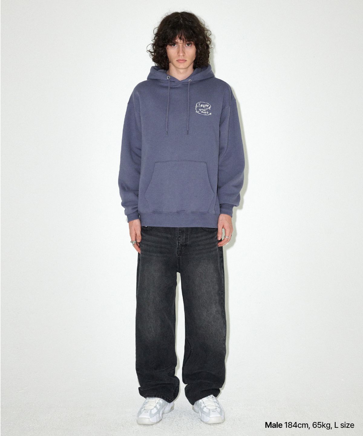 마하그리드(MAHAGRID) LEAVE YOUR MARK HOODIE BLUE(MG2EFMM418A)