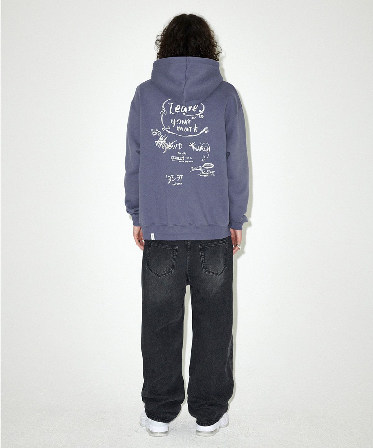 마하그리드(MAHAGRID) LEAVE YOUR MARK HOODIE BLUE(MG2EFMM418A)