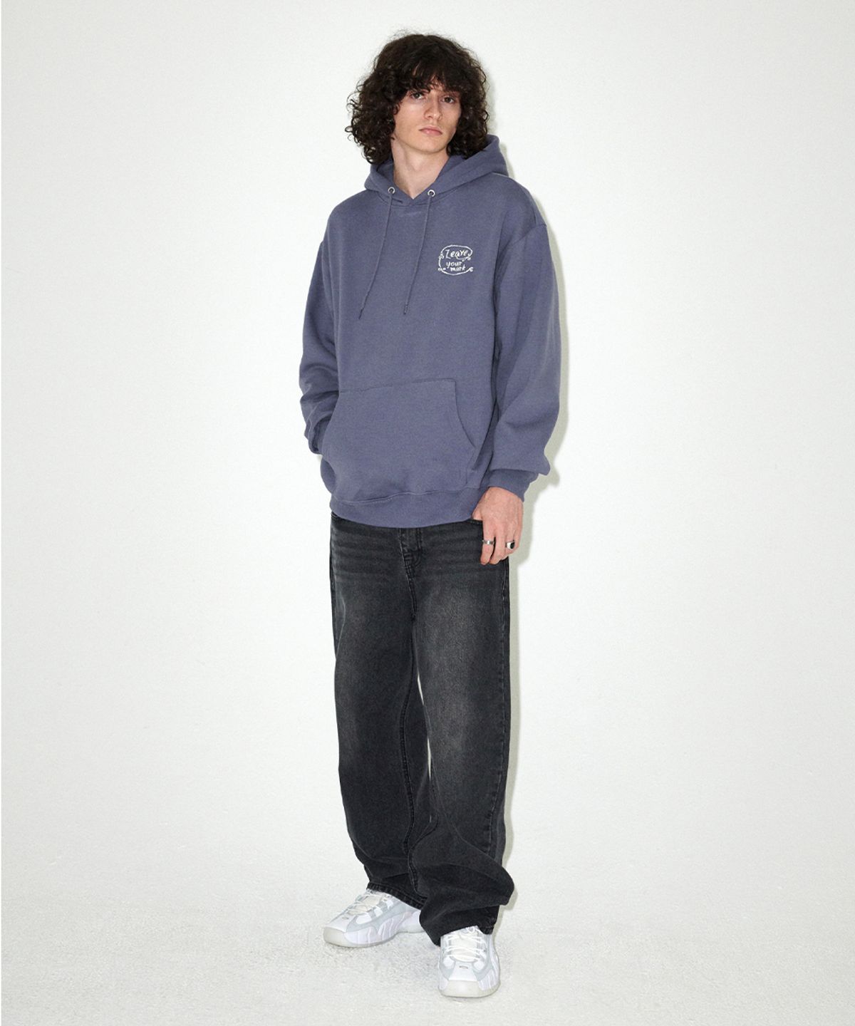 마하그리드(MAHAGRID) LEAVE YOUR MARK HOODIE BLUE(MG2EFMM418A)
