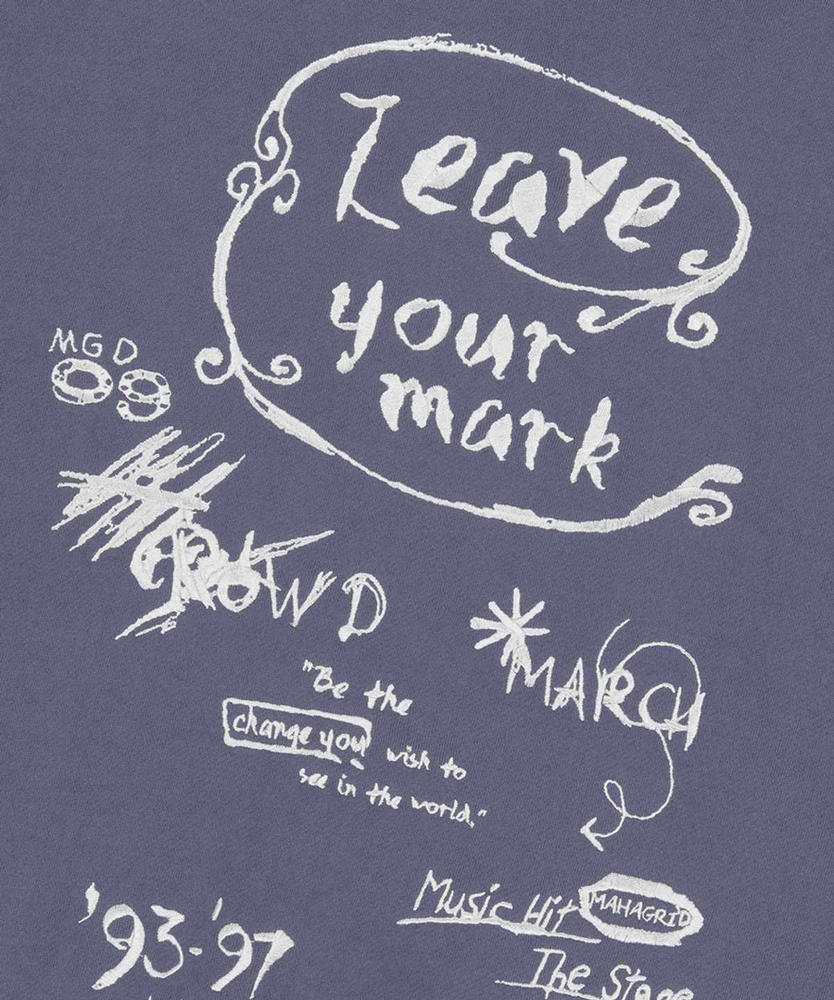 마하그리드(MAHAGRID) LEAVE YOUR MARK HOODIE BLUE(MG2EFMM418A)