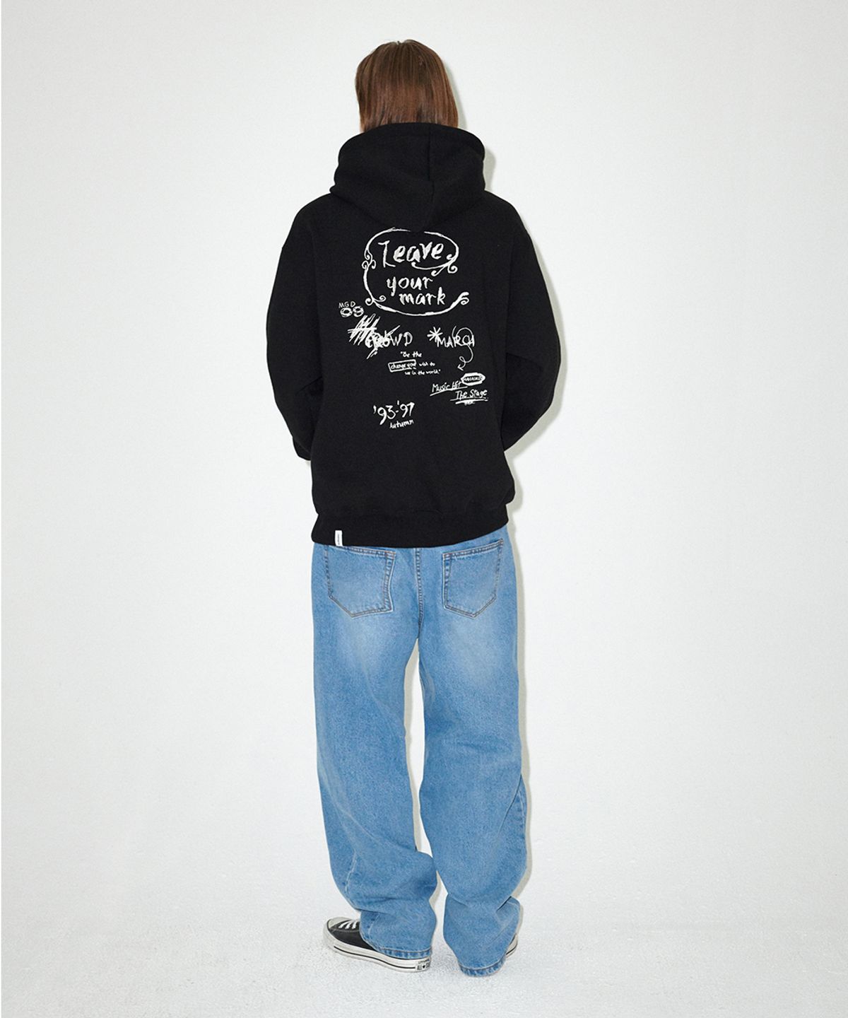 마하그리드(MAHAGRID) LEAVE YOUR MARK HOODIE BLACK(MG2EFMM418A)