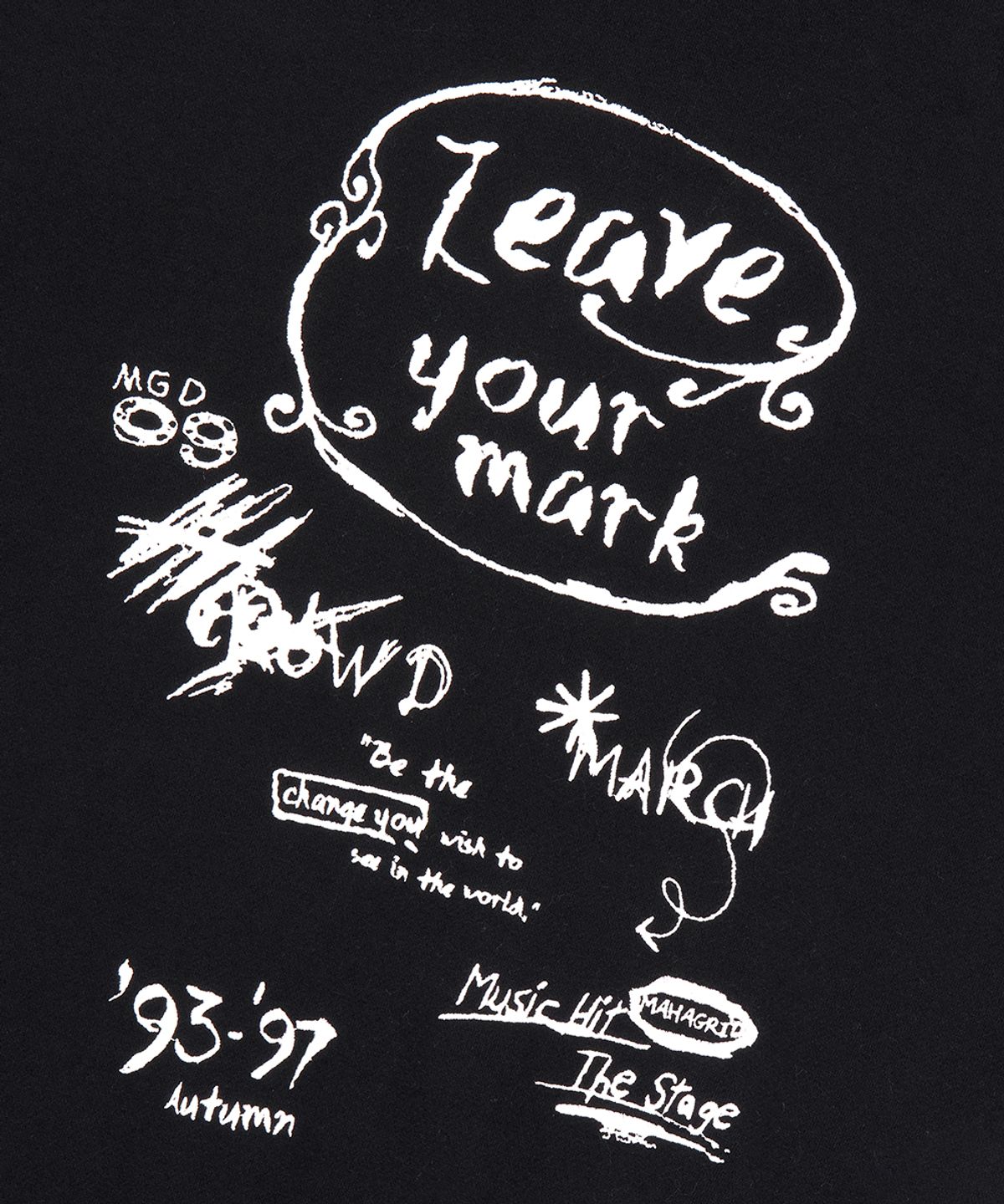 마하그리드(MAHAGRID) LEAVE YOUR MARK HOODIE BLACK(MG2EFMM418A)