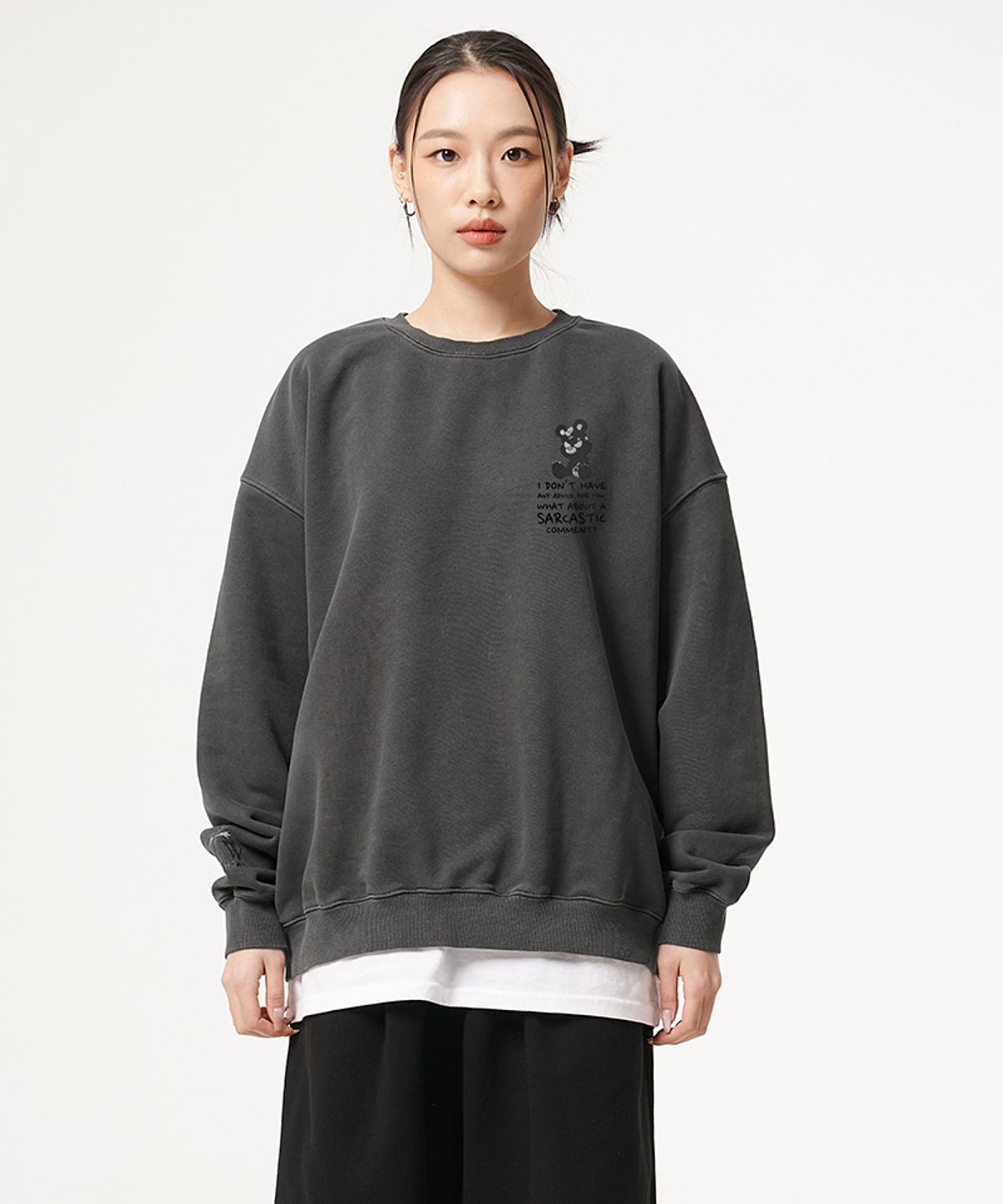 아티스트웨어(ARTISTWEAR) [ATW] 노어드바이스 피그먼트 맨투맨_GN