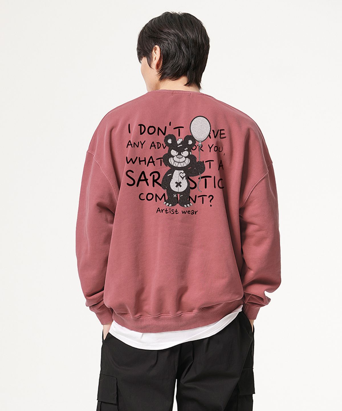 아티스트웨어(ARTISTWEAR) [ATW] 노어드바이스 피그먼트 맨투맨_GR