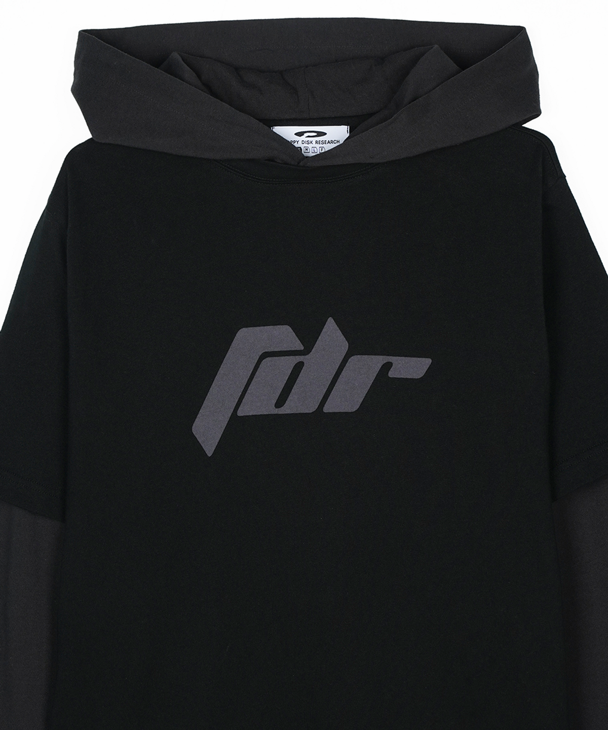 에프디알(FDR) Double Layer Long sleeve Hoodie Black