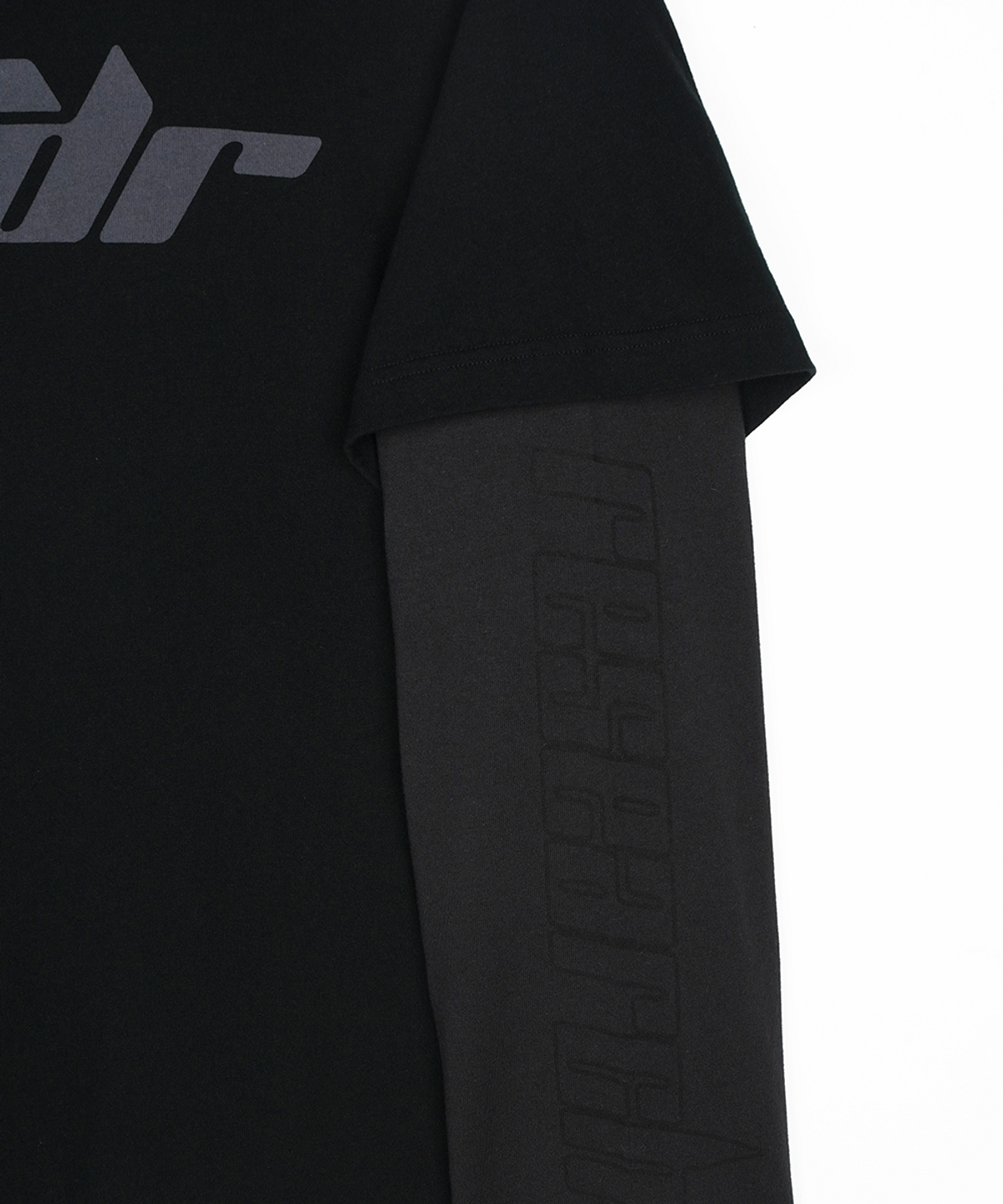 에프디알(FDR) Double Layer Long sleeve Hoodie Black
