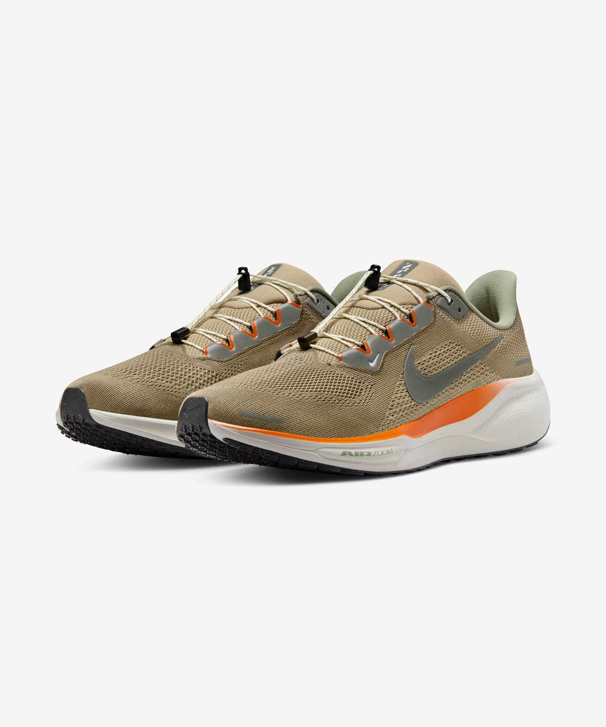 나이키(NIKE) 페가수스 41 프리미엄 M - 뉴트럴 올리브:카고 카기:라이트 본:세이프티 오렌지 / HJ7331-276