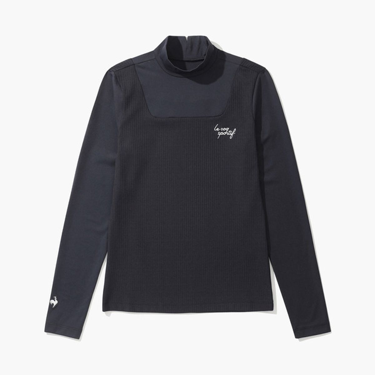 르꼬끄 골프(LECOQ GOLF) 여성 골조직 믹스 하이넥 이너 티셔츠 (GP322LIL81)