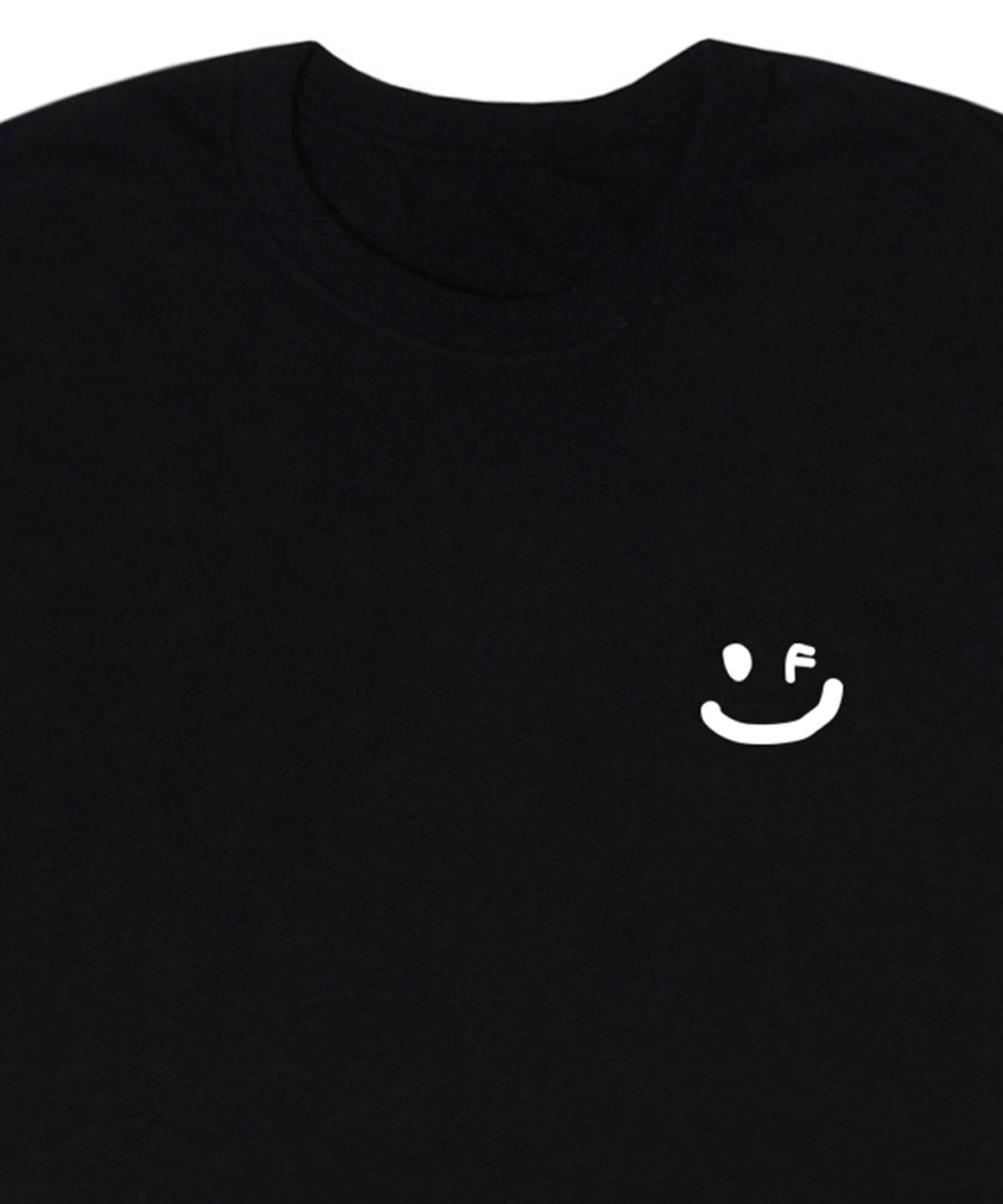그레이버(GRAVER) [UNISEX]스몰 드로잉스마일 롱슬리브 티셔츠_블랙