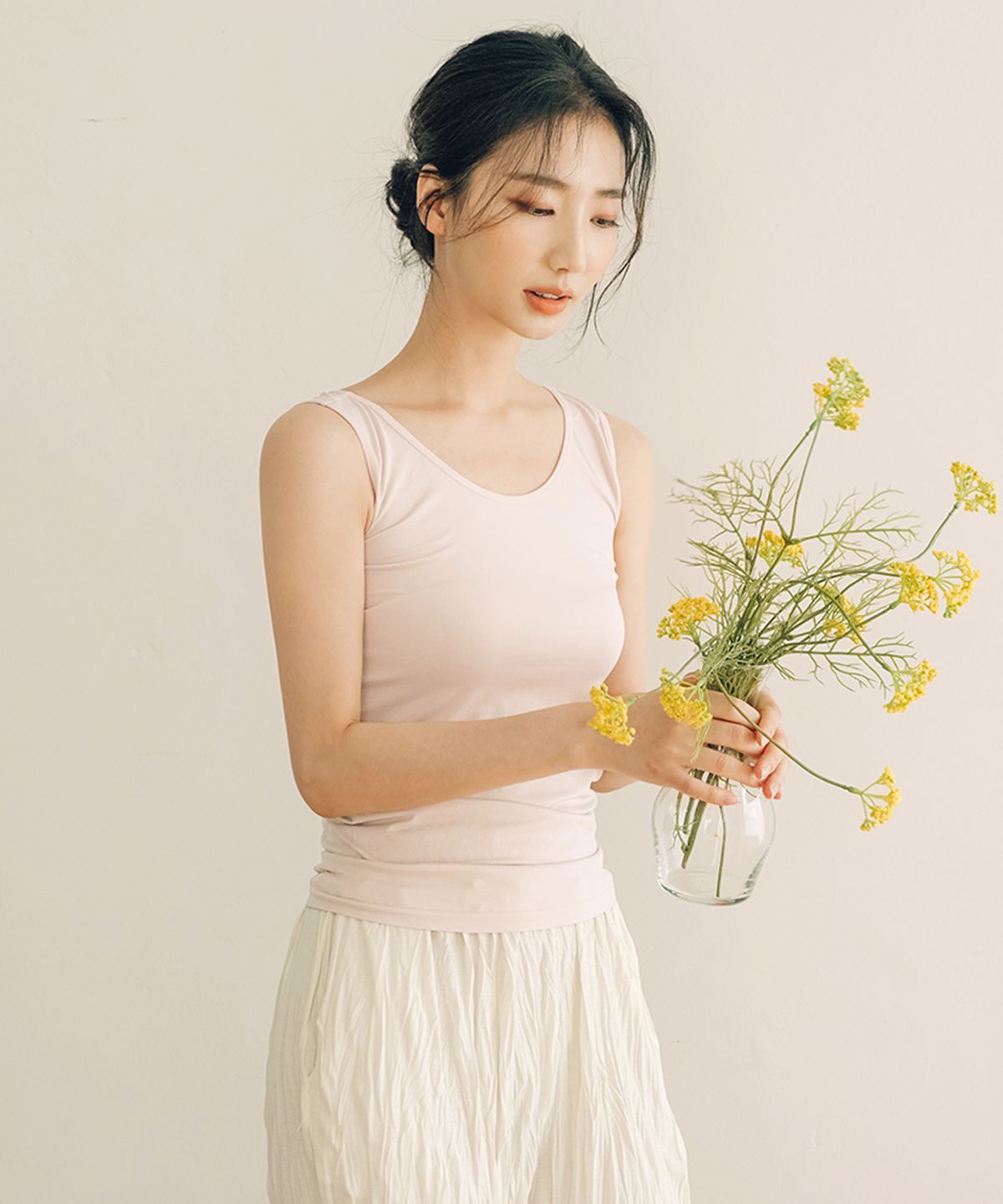 파란(PALAN) 베이직 무지 스판 민소매 나시 3p