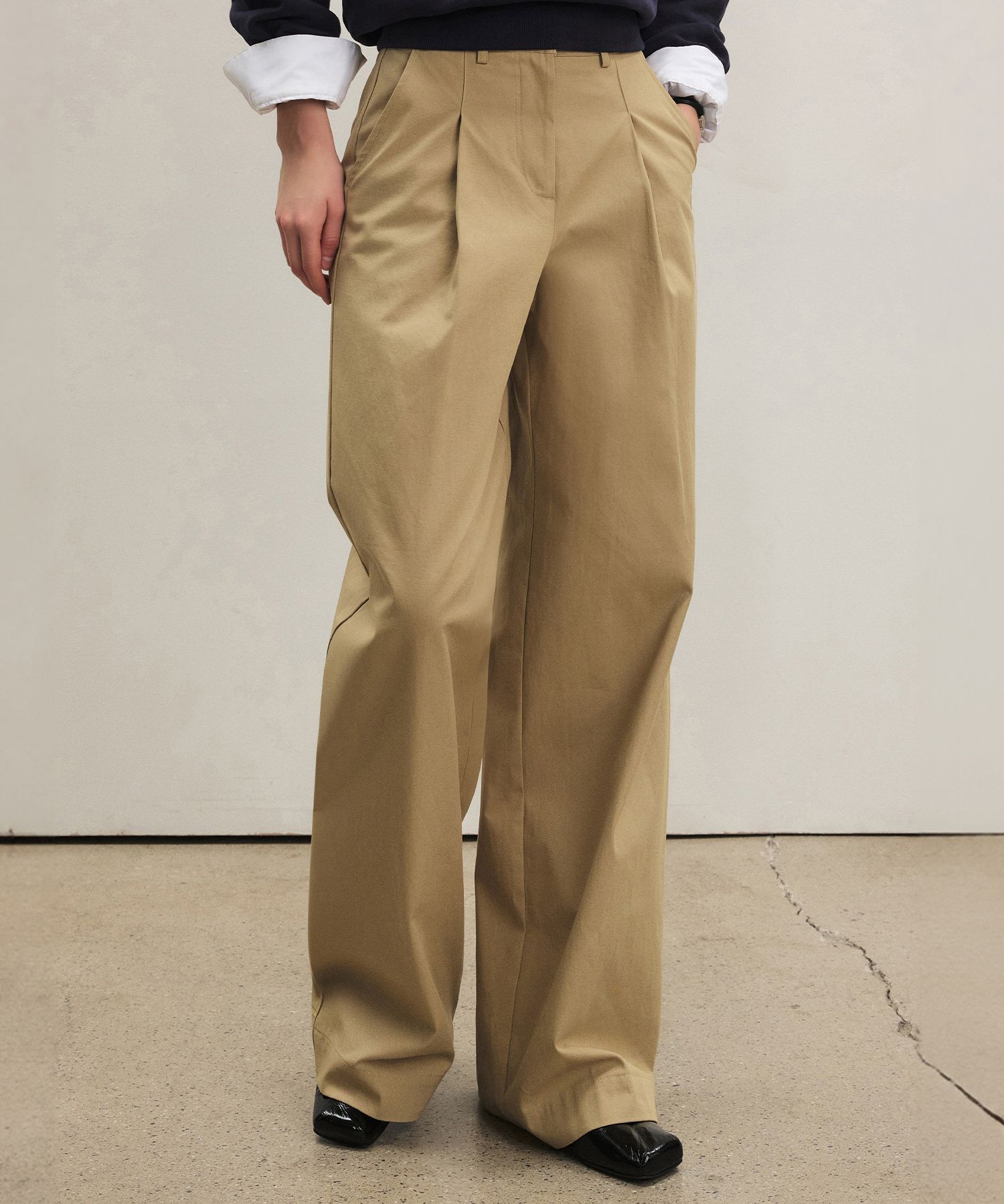 ☆送料・関税込☆CITYBREEZE★ONE TUCK WIDE CHINO PANTS★ MUSINSA | CITYBREEZE WOMAN One Tuck Wide Chino Pants_CAMEL BEIGE