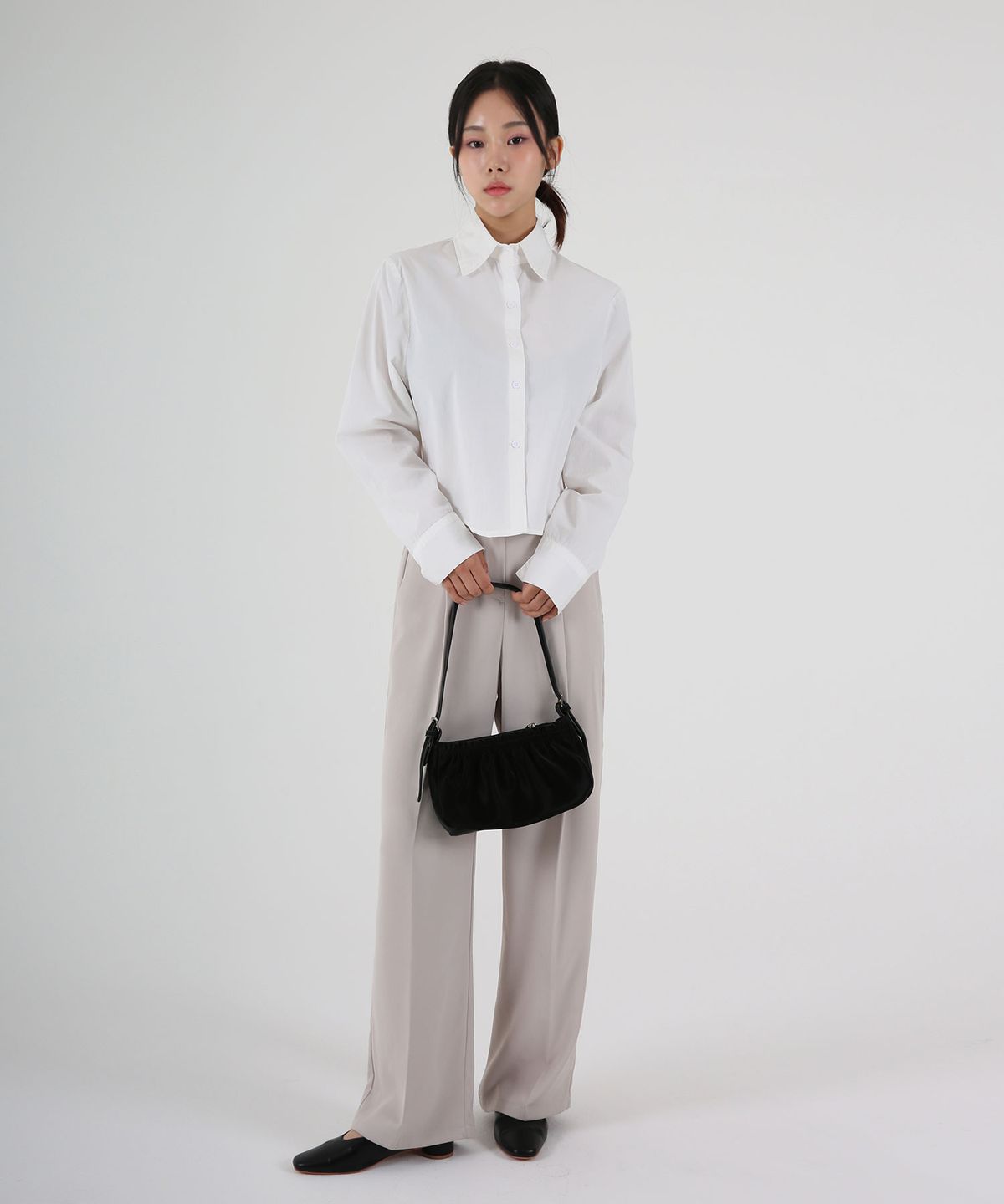 음(UMM) 여자 베이직워싱 크롭셔츠 4COLOR