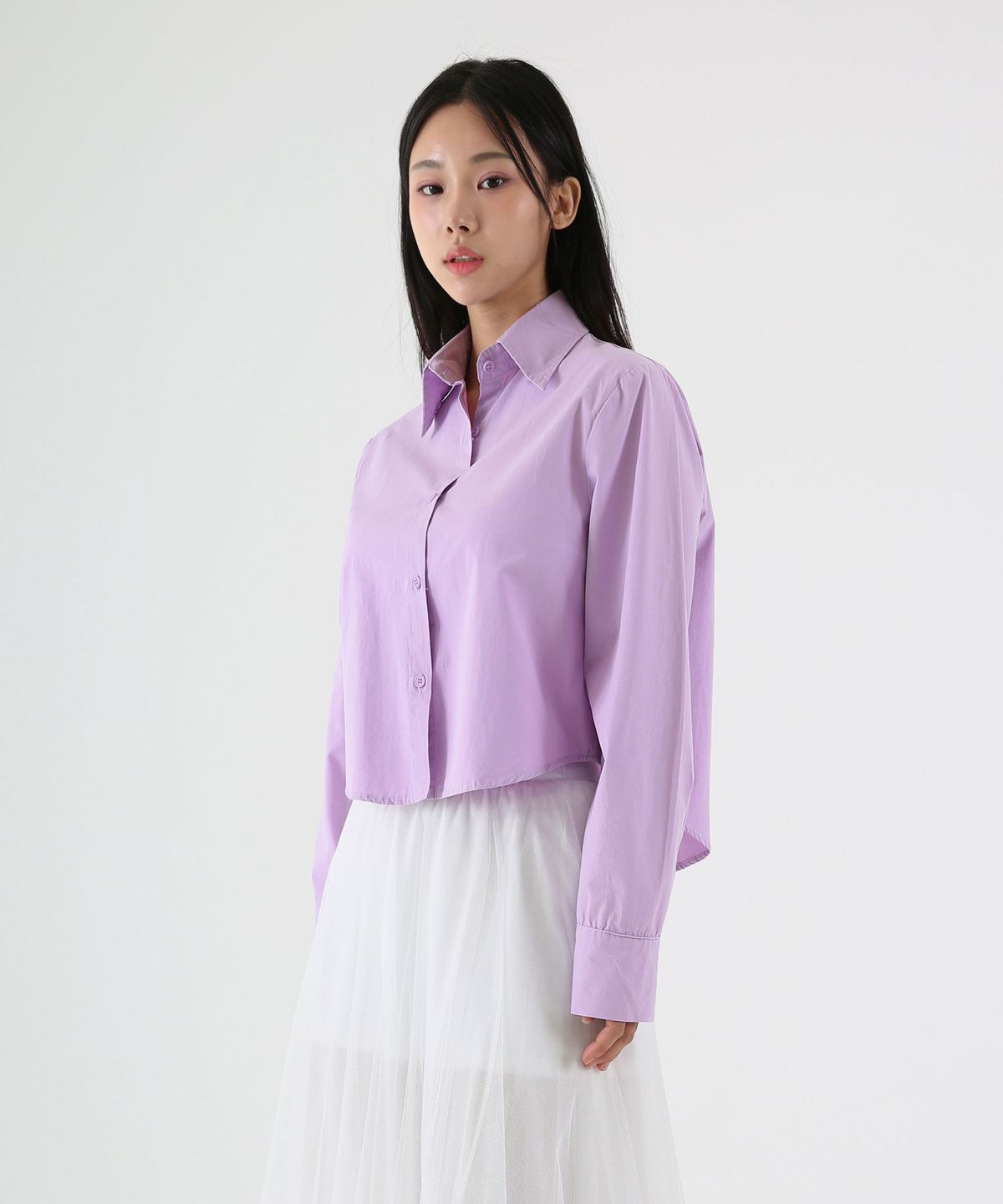음(UMM) 여자 베이직워싱 크롭셔츠 4COLOR
