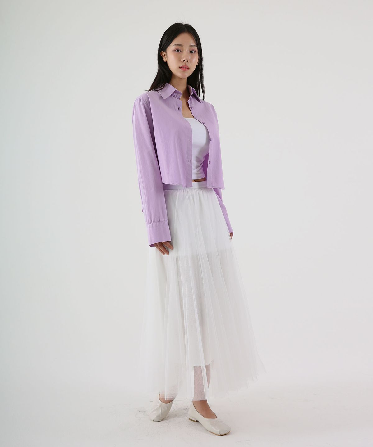 음(UMM) 여자 베이직워싱 크롭셔츠 4COLOR