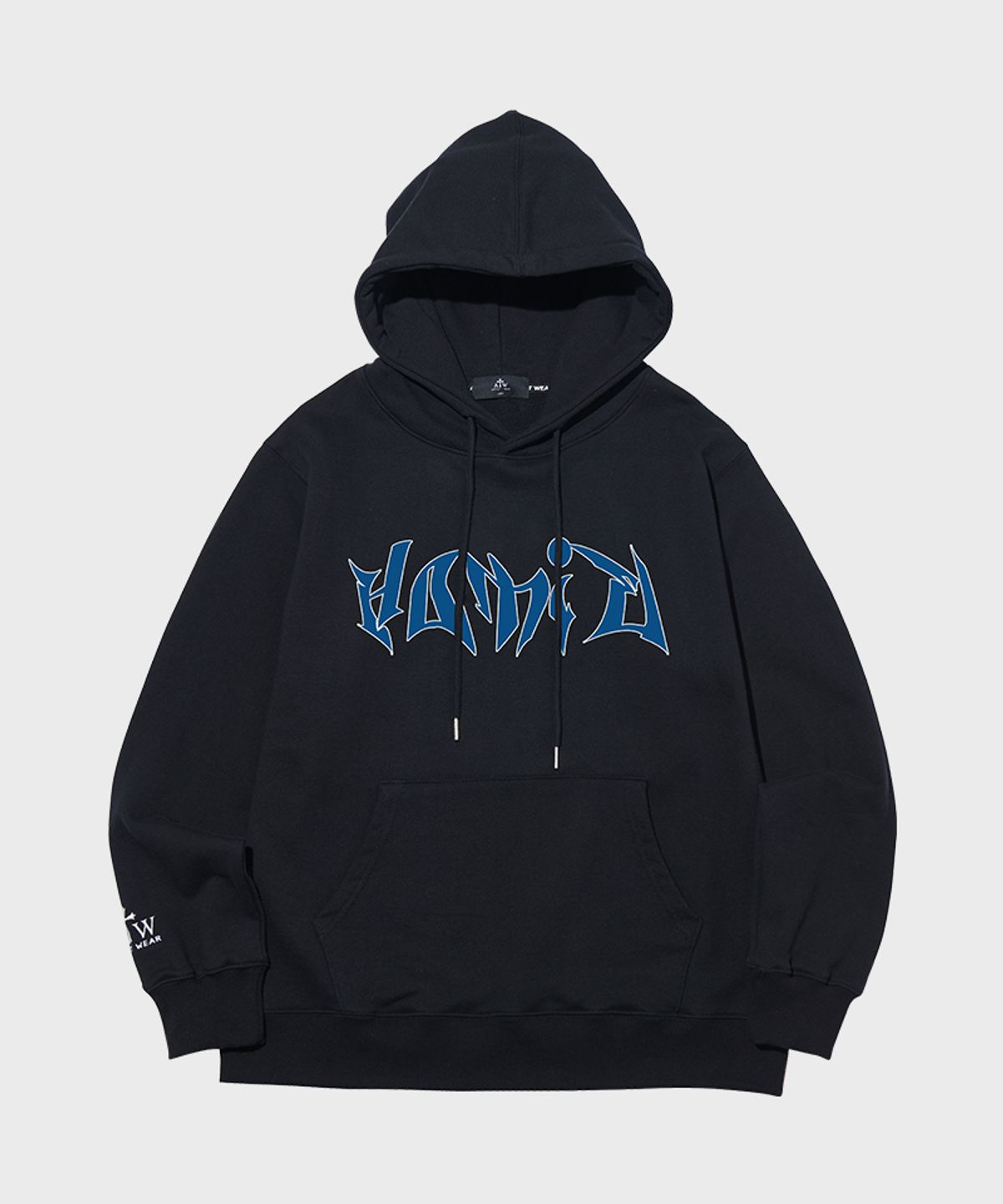 아티스트웨어(ARTISTWEAR) [세트상품] ATW 호미 후드티 + 87st 와이드밴딩 팬츠_BK