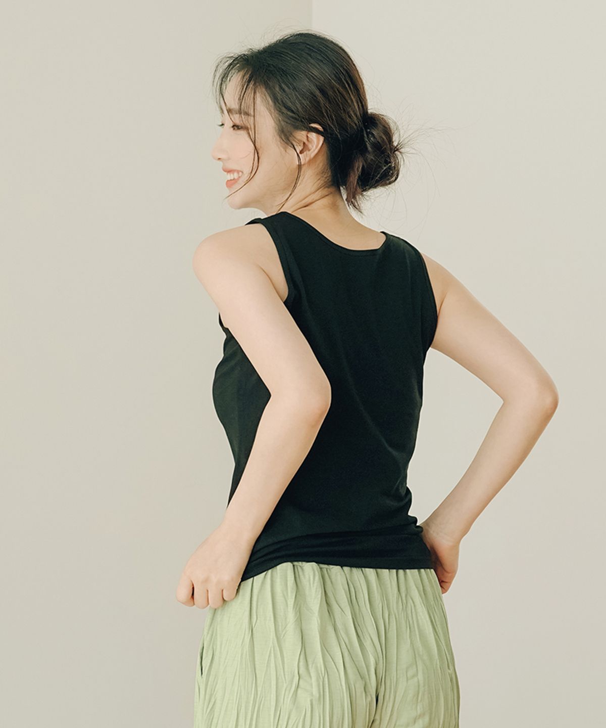 파란(PALAN) 여성용 데일리 면 스판 나시 3p