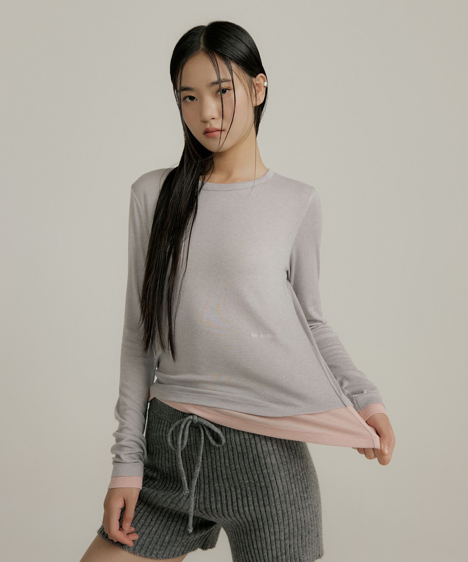 さらに100円引き◆citybreeze◆WOOL TENCEL LAYERED TOP CITYBREEZE】WOOL TENCEL LAYERED TOP (citybreeze/Tシャツ