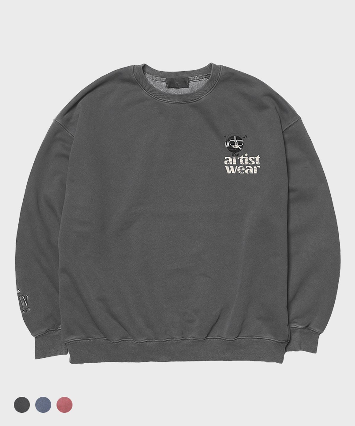 아티스트웨어(ARTISTWEAR) [ATW] 퍼니투데이 피그먼트 맨투맨_GB