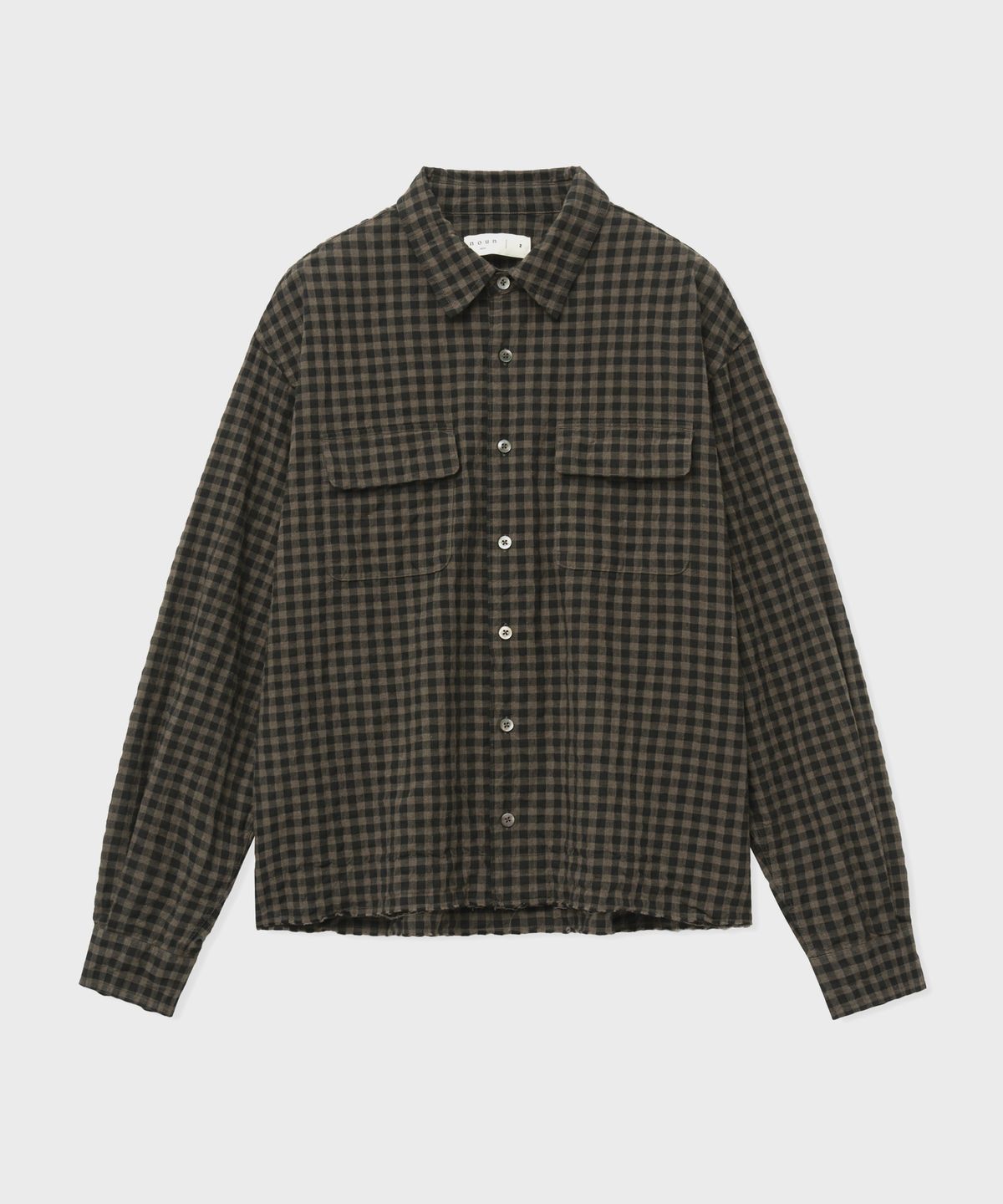 노운(NOUN) crop shirts (brown)