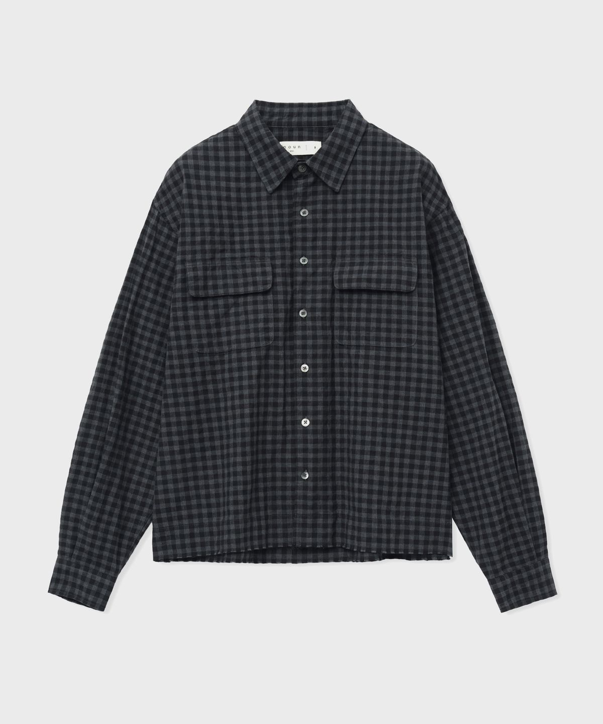 노운(NOUN) crop shirts (black)