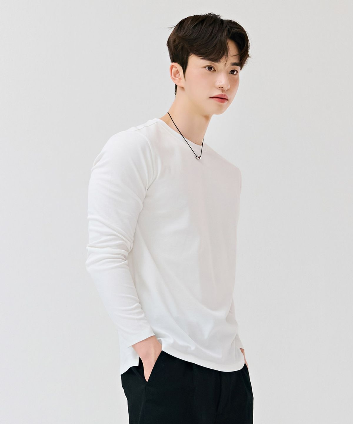 체이스컬트(CHASECULT) 남성 베이직 긴팔 티셔츠-DEZK5101B01