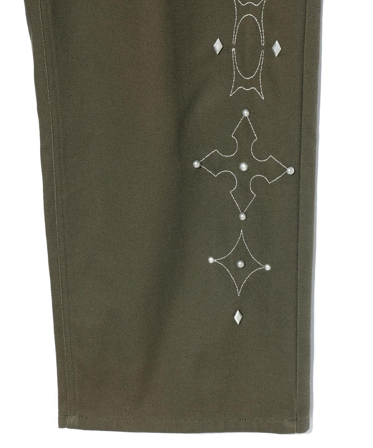 크리틱(CRITIC) WORMHOLE STUD PANTS KHAKI