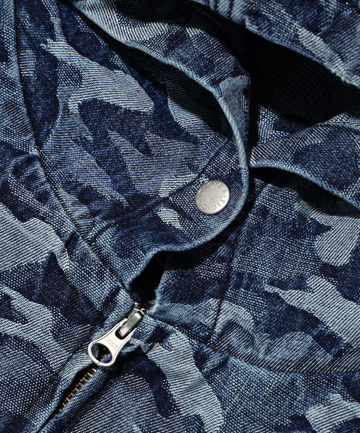 크리틱(CRITIC) DEVIL EARS CAMO WASHING SET UP DENIM HOODY ZIP UP BLUE