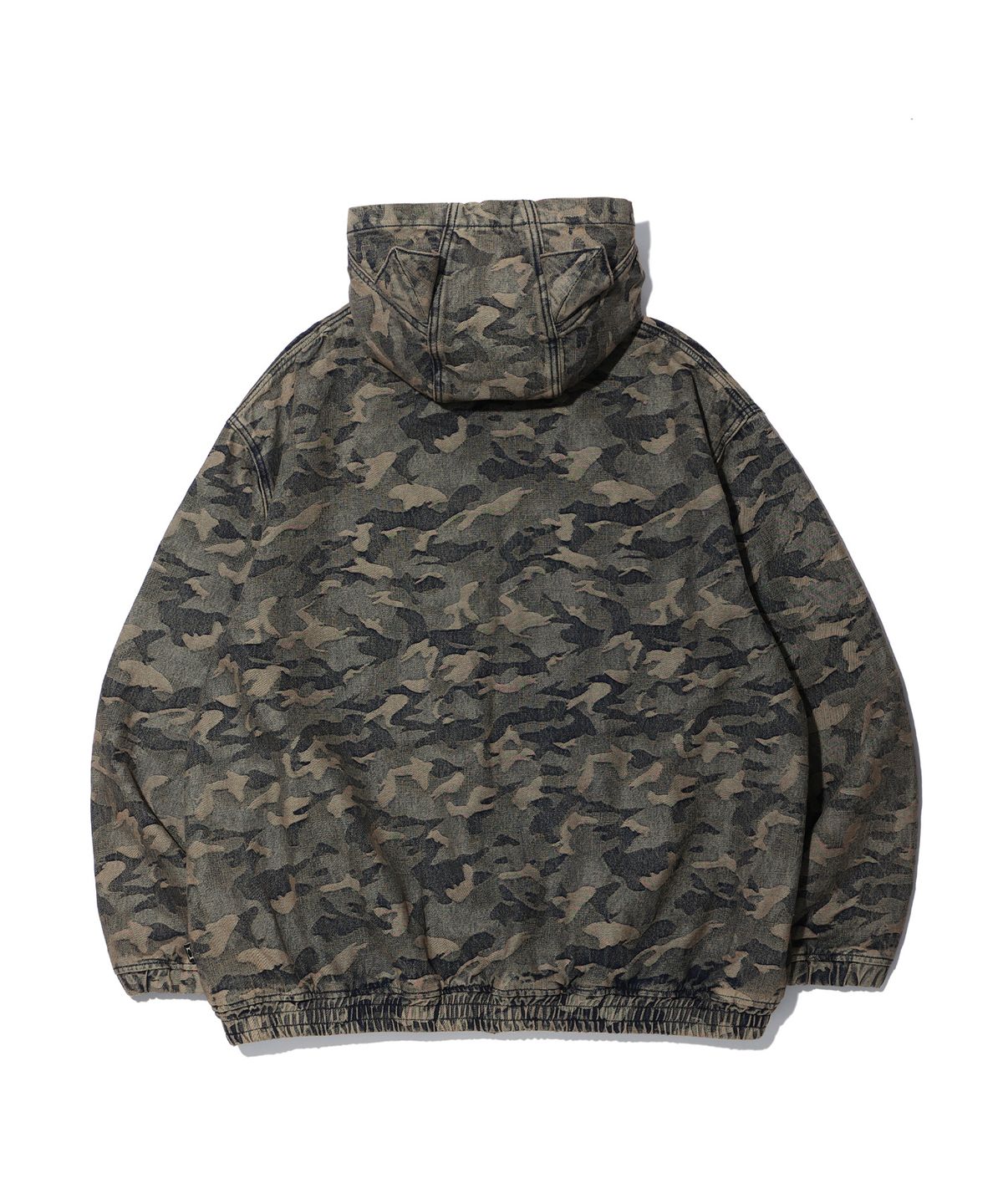 크리틱(CRITIC) DEVIL EARS CAMO WASHING SET UP DENIM HOODY ZIP UP BEIGE