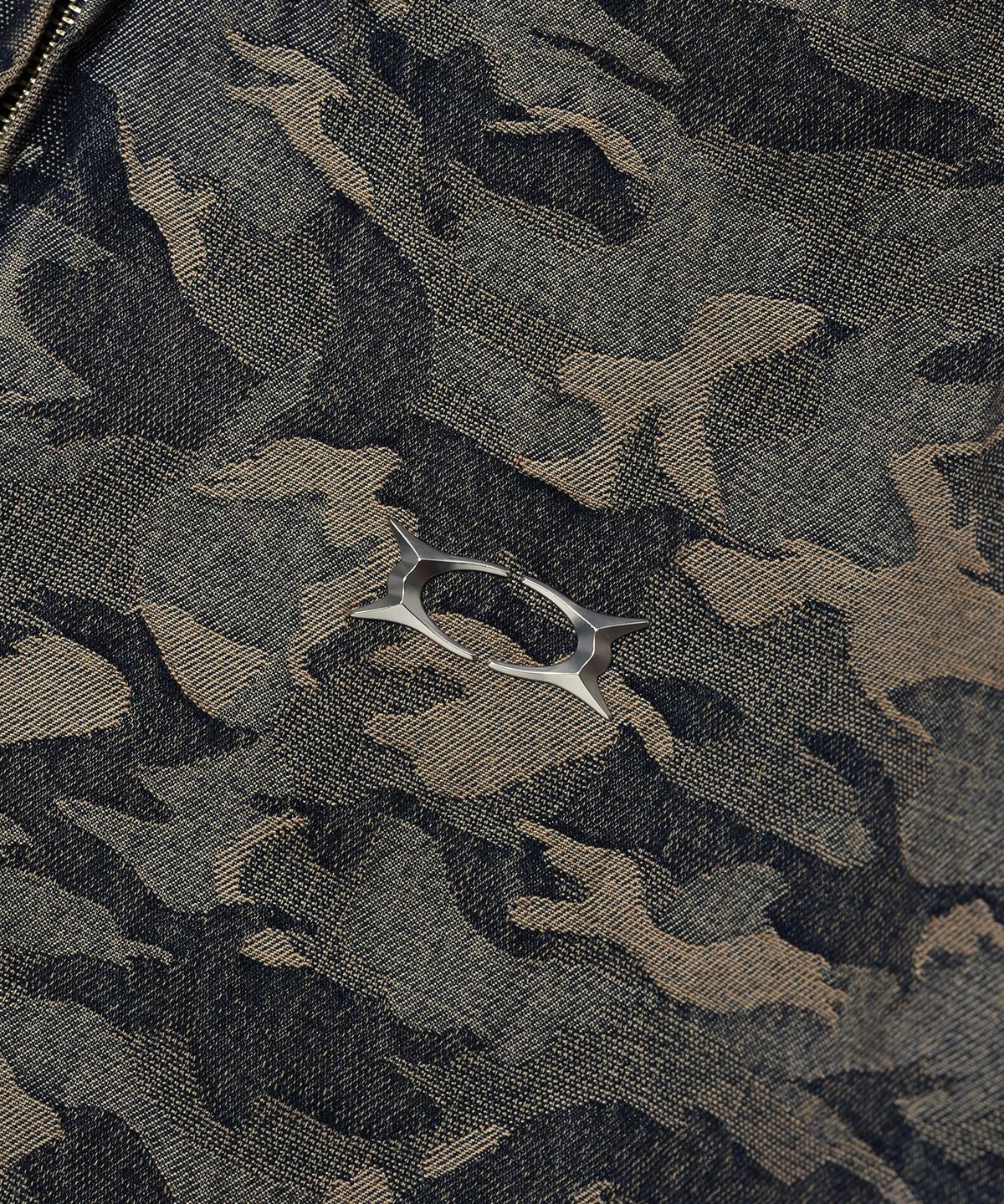 크리틱(CRITIC) DEVIL EARS CAMO WASHING SET UP DENIM HOODY ZIP UP BEIGE