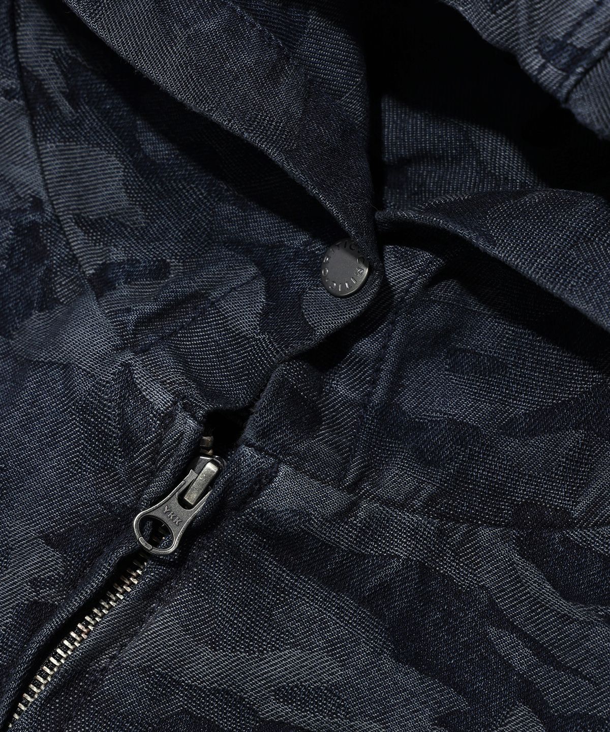 크리틱(CRITIC) DEVIL EARS CAMO WASHING SET UP DENIM HOODY ZIP UP BLACK