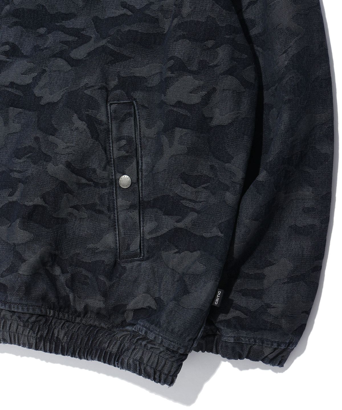 크리틱(CRITIC) DEVIL EARS CAMO WASHING SET UP DENIM HOODY ZIP UP BLACK