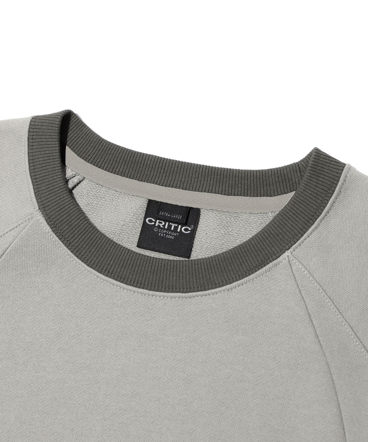 크리틱(CRITIC) WORMHOLE INCISION SWEATSHIRT GREY