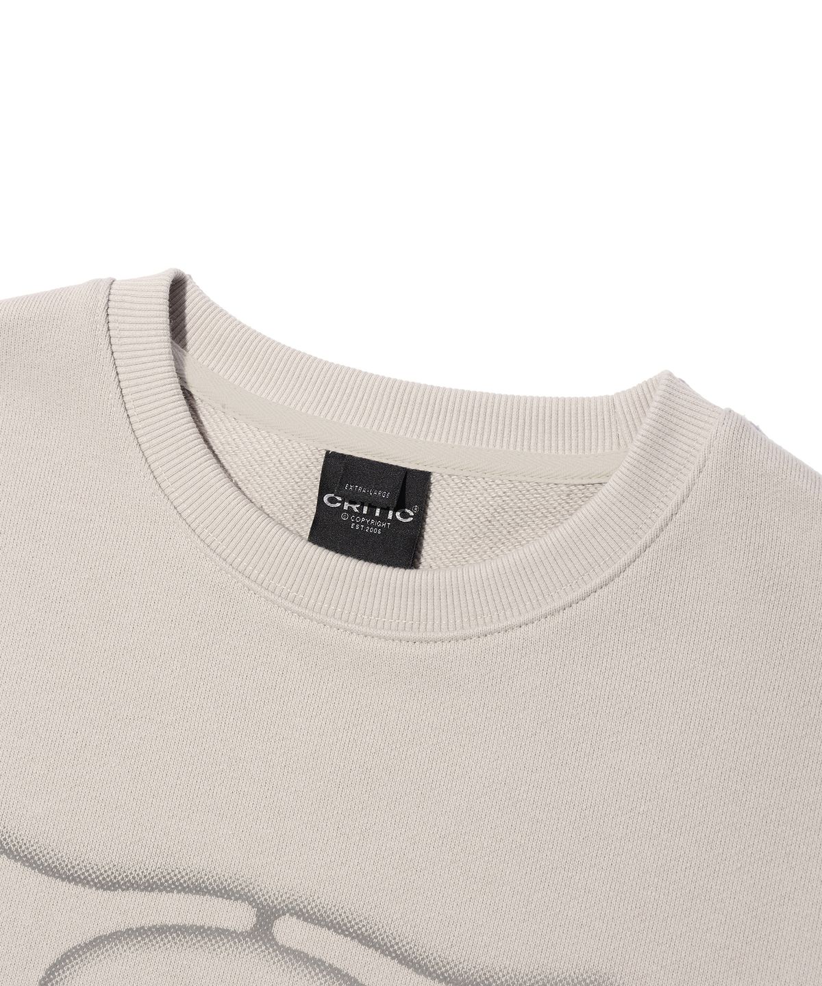 크리틱(CRITIC) BASIC WORMHOLE SWEATSHIRT BEIGE
