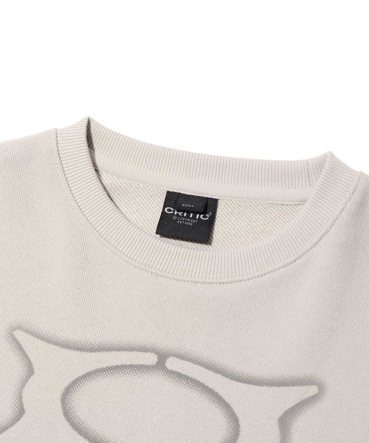 크리틱(CRITIC) BASIC WORMHOLE SWEATSHIRT BEIGE