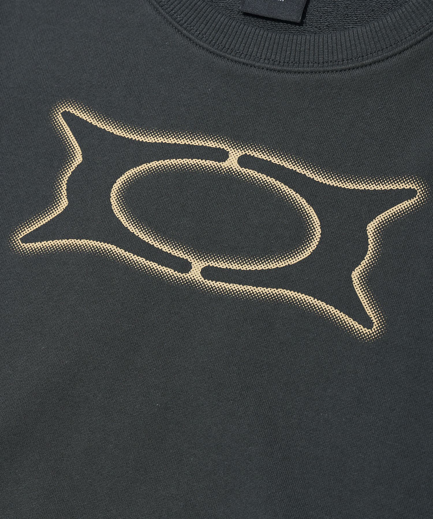 MUSINSA | CRITIC BASIC WORMHOLE SWEATSHIRT CHARCOAL
