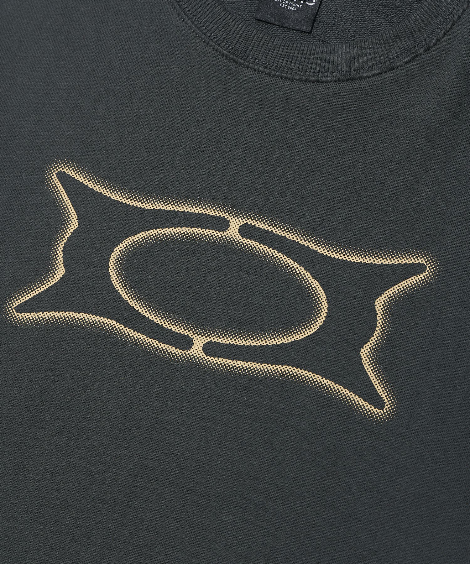 MUSINSA | CRITIC BASIC WORMHOLE SWEATSHIRT CHARCOAL