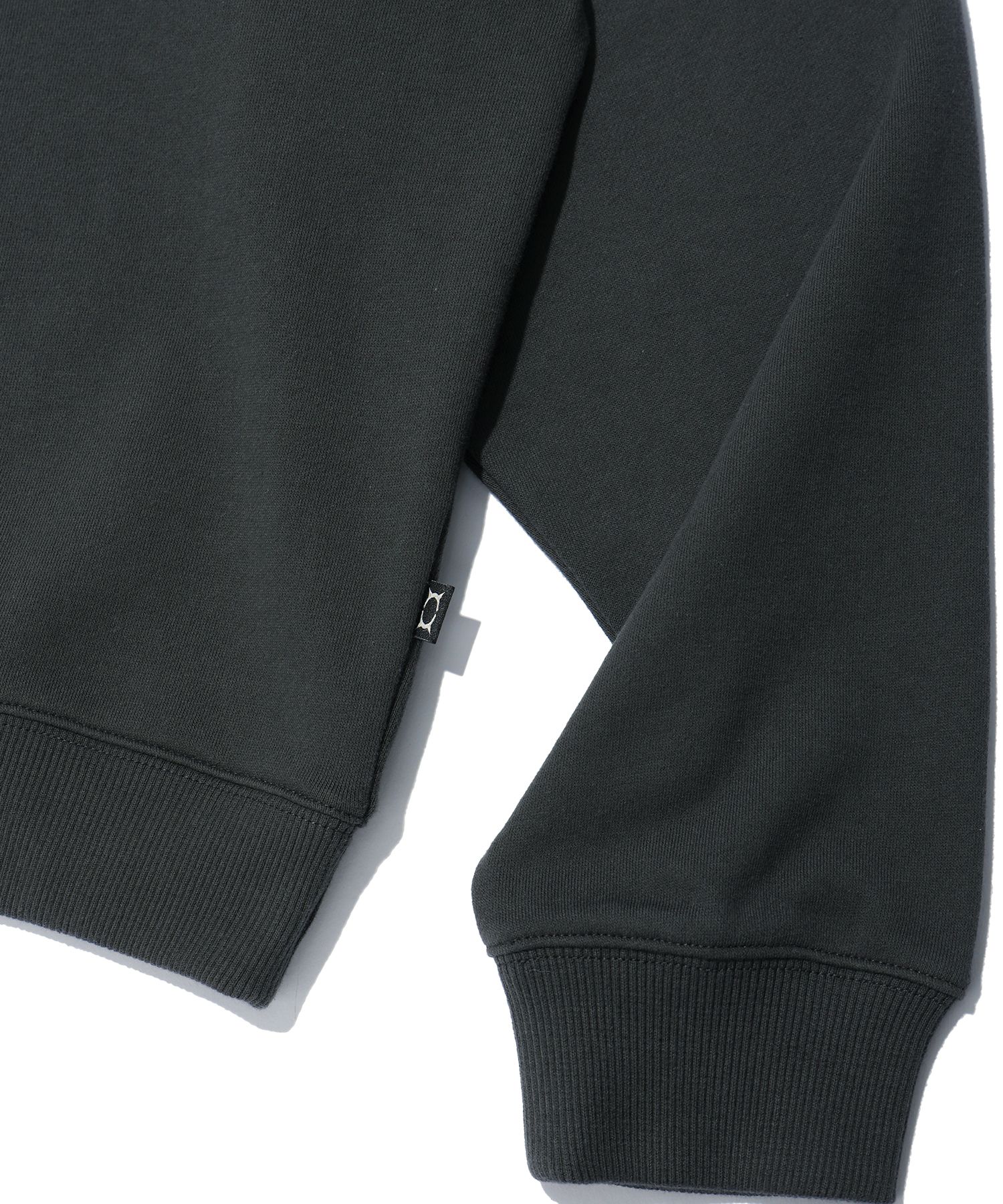 MUSINSA | CRITIC BASIC WORMHOLE SWEATSHIRT CHARCOAL
