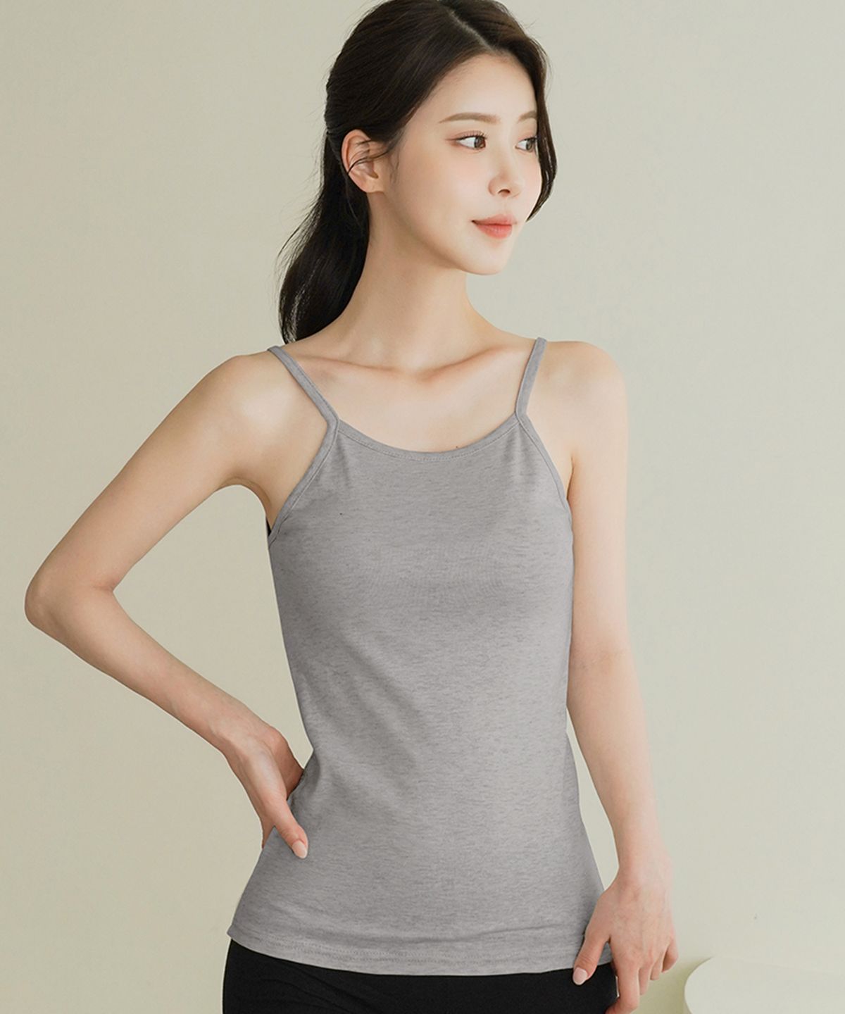 파란(PALAN) 여성용 면스판 베이직 끈나시 3p