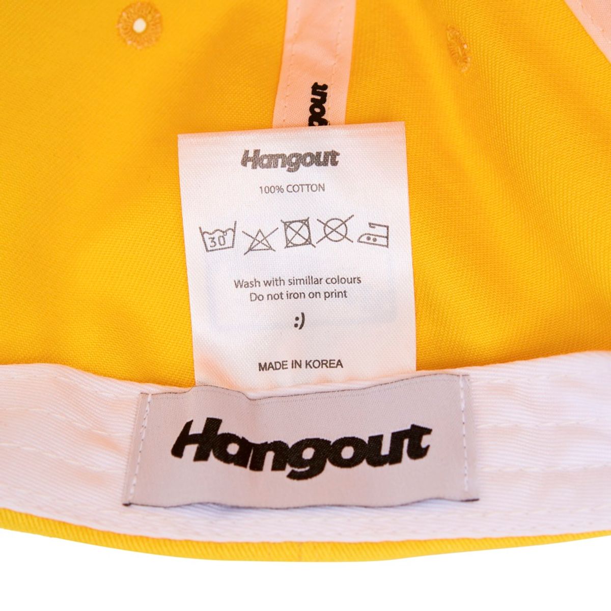 행아웃(HANGOUT) H 로고 노랑캡 (옐로우)