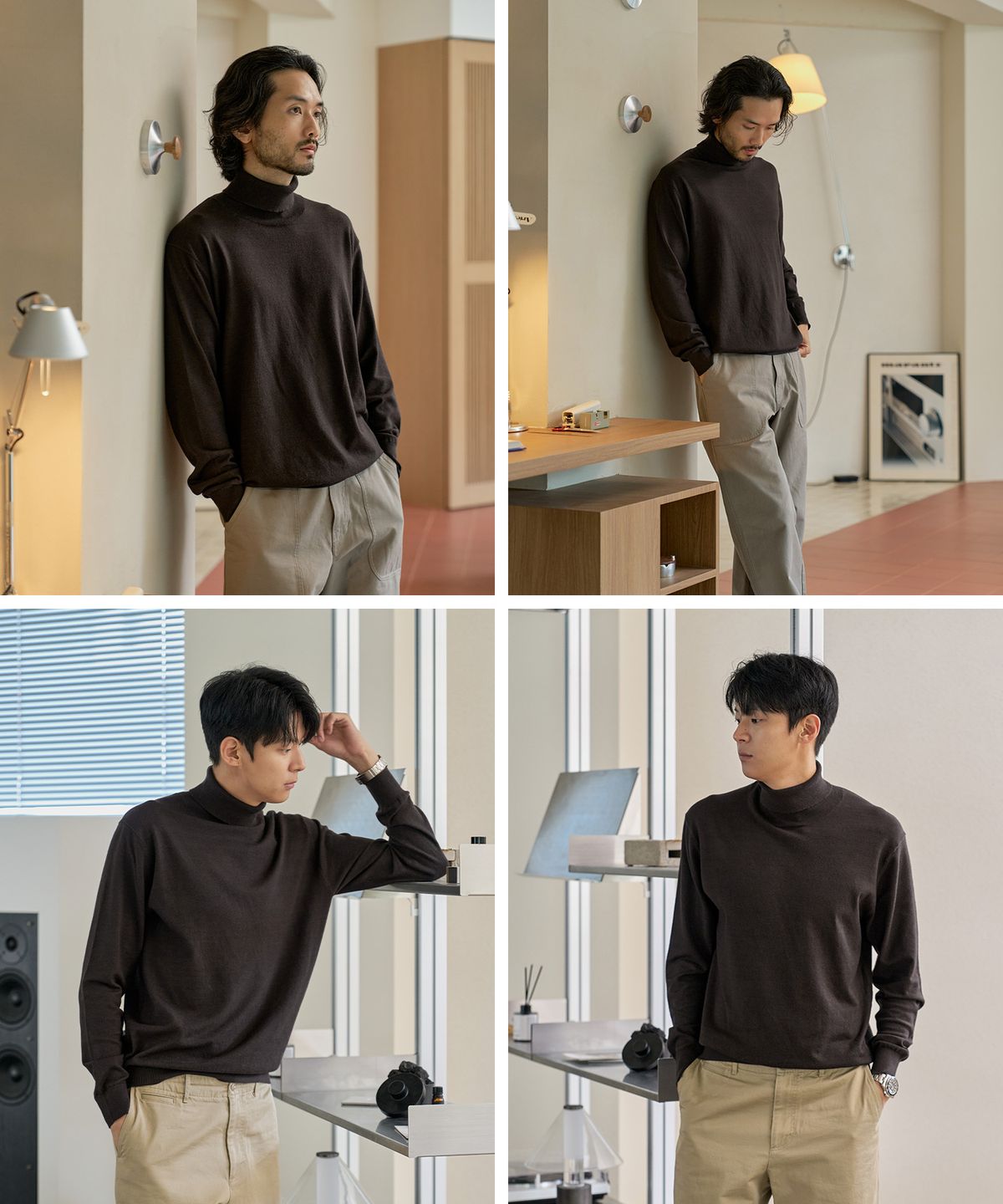 매너그램(MANNERGRAM) 에코베로 터틀넥 긴팔니트_소프트터치 3color