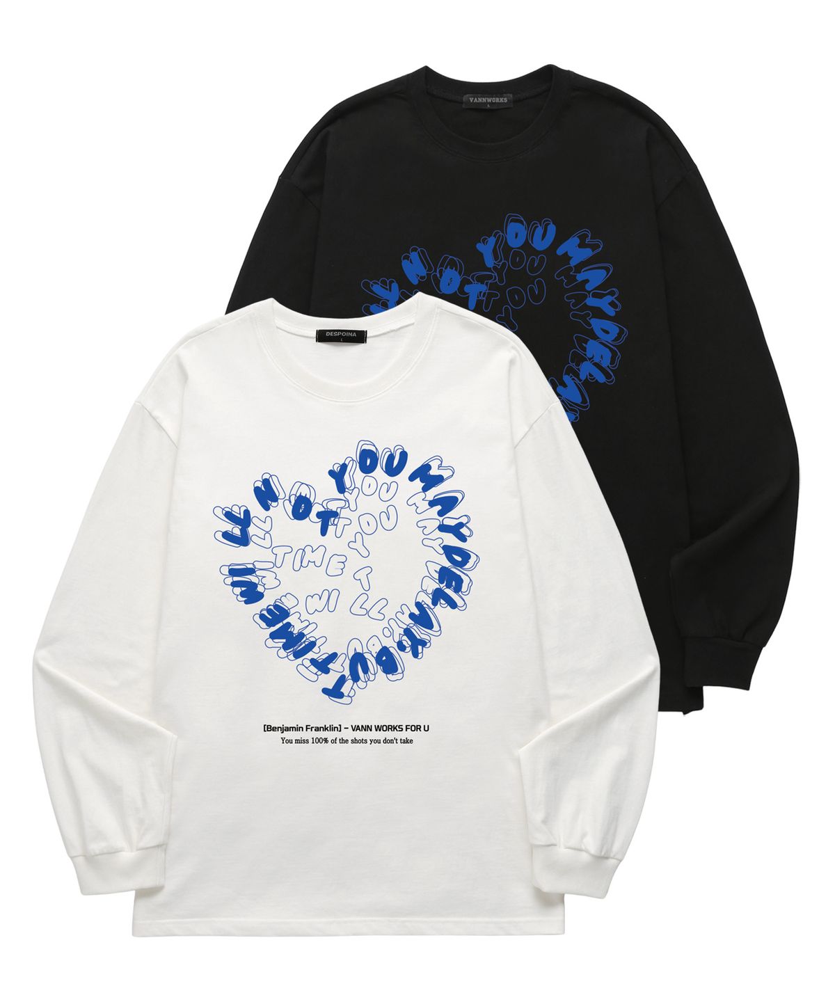 밴웍스(VANNWORKS) Heart typo 롱슬리브 (VLS0061) 화이트