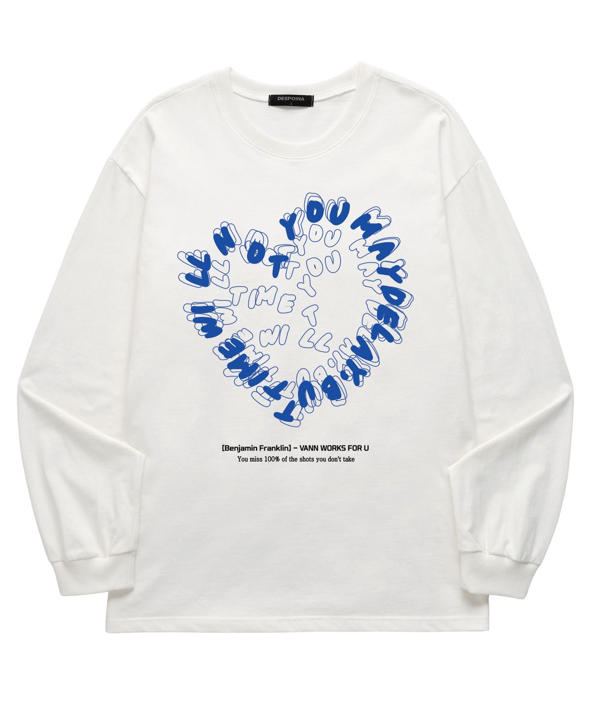 밴웍스(VANNWORKS) Heart typo 롱슬리브 (VLS0061) 화이트