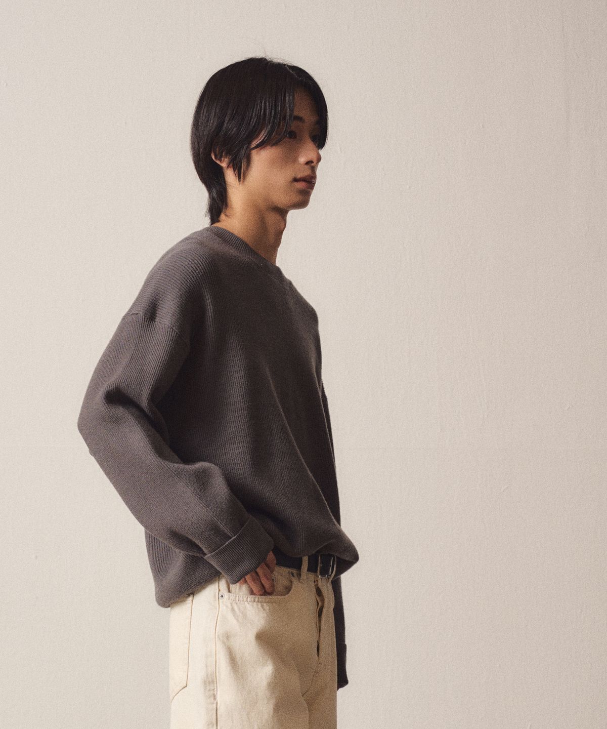 이지오(EZIO) LooseFit Basic Knit_Charcoal