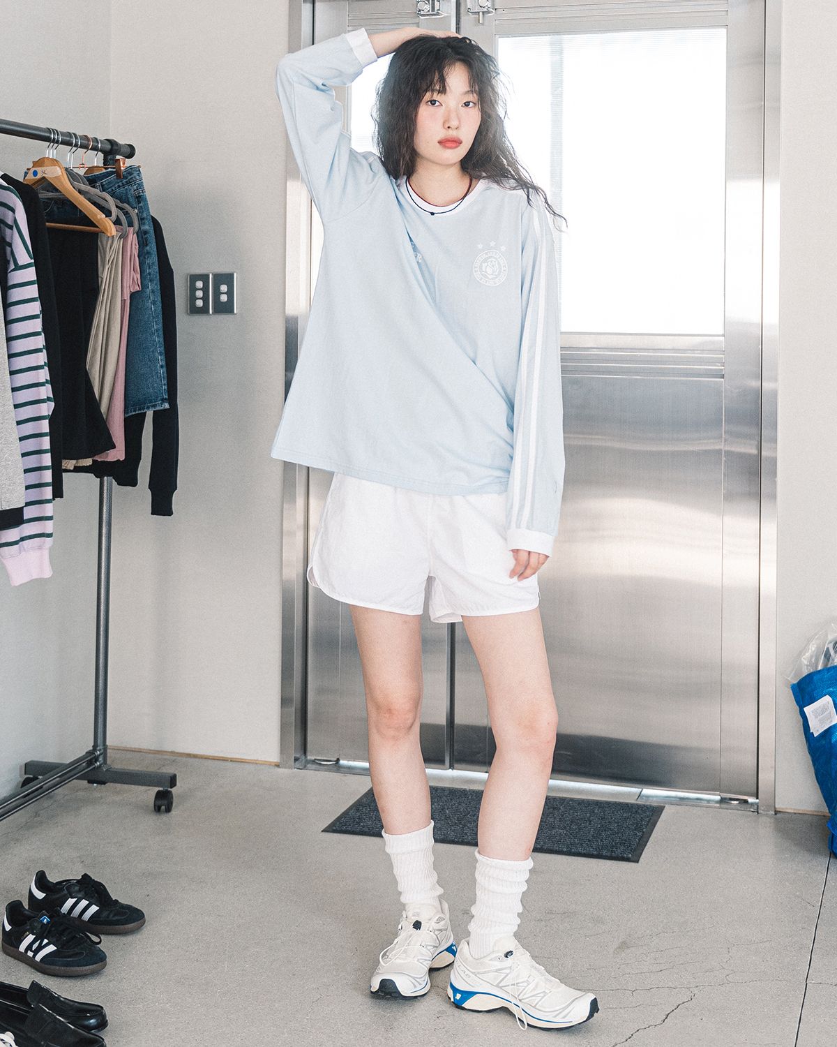 해비즘(HAVISM) LLF UNIFORM L/S TEE(SKY BLUE)