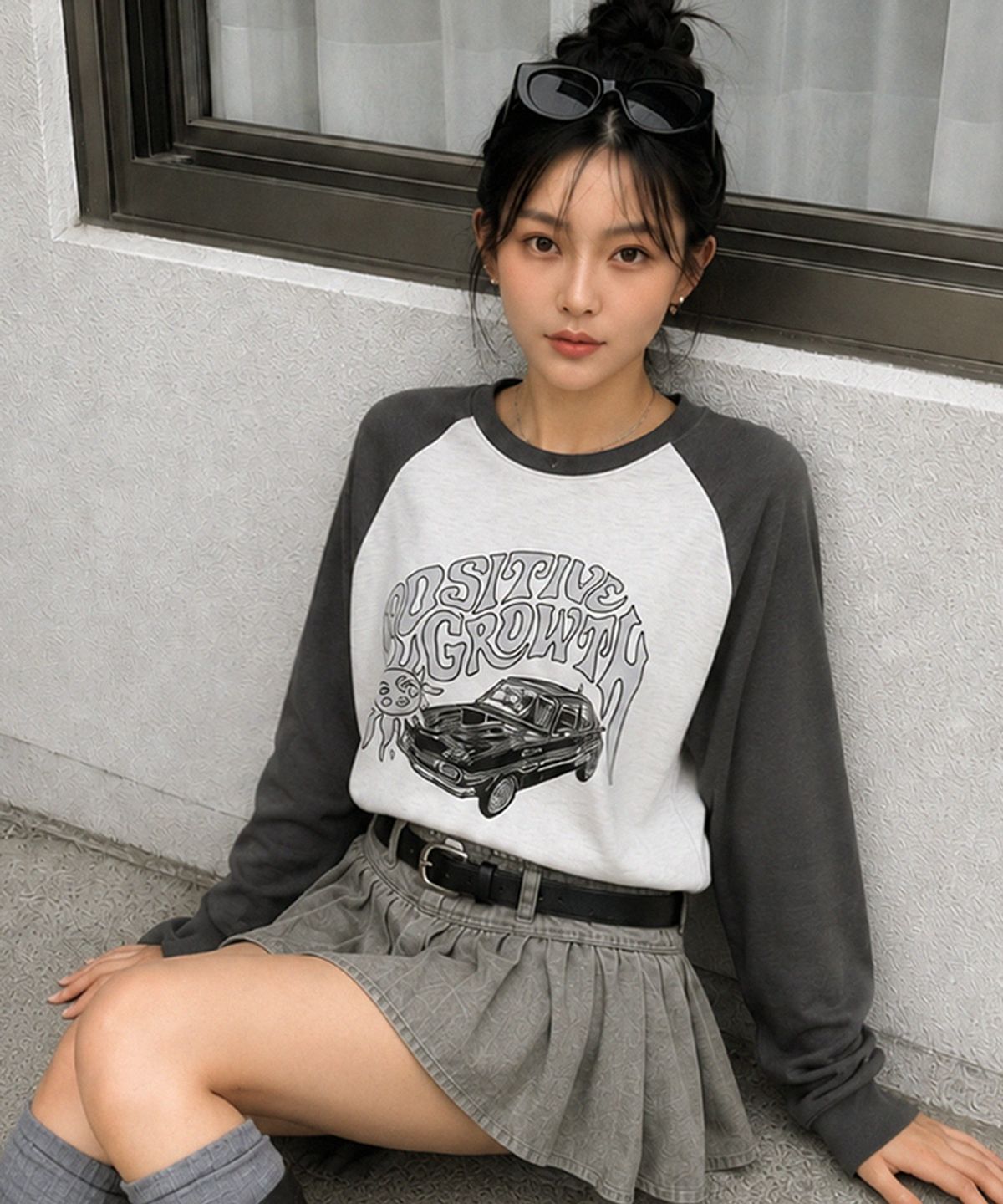 어커버(ACOVER) 그로우썬 래글런 롱 슬리브 3color