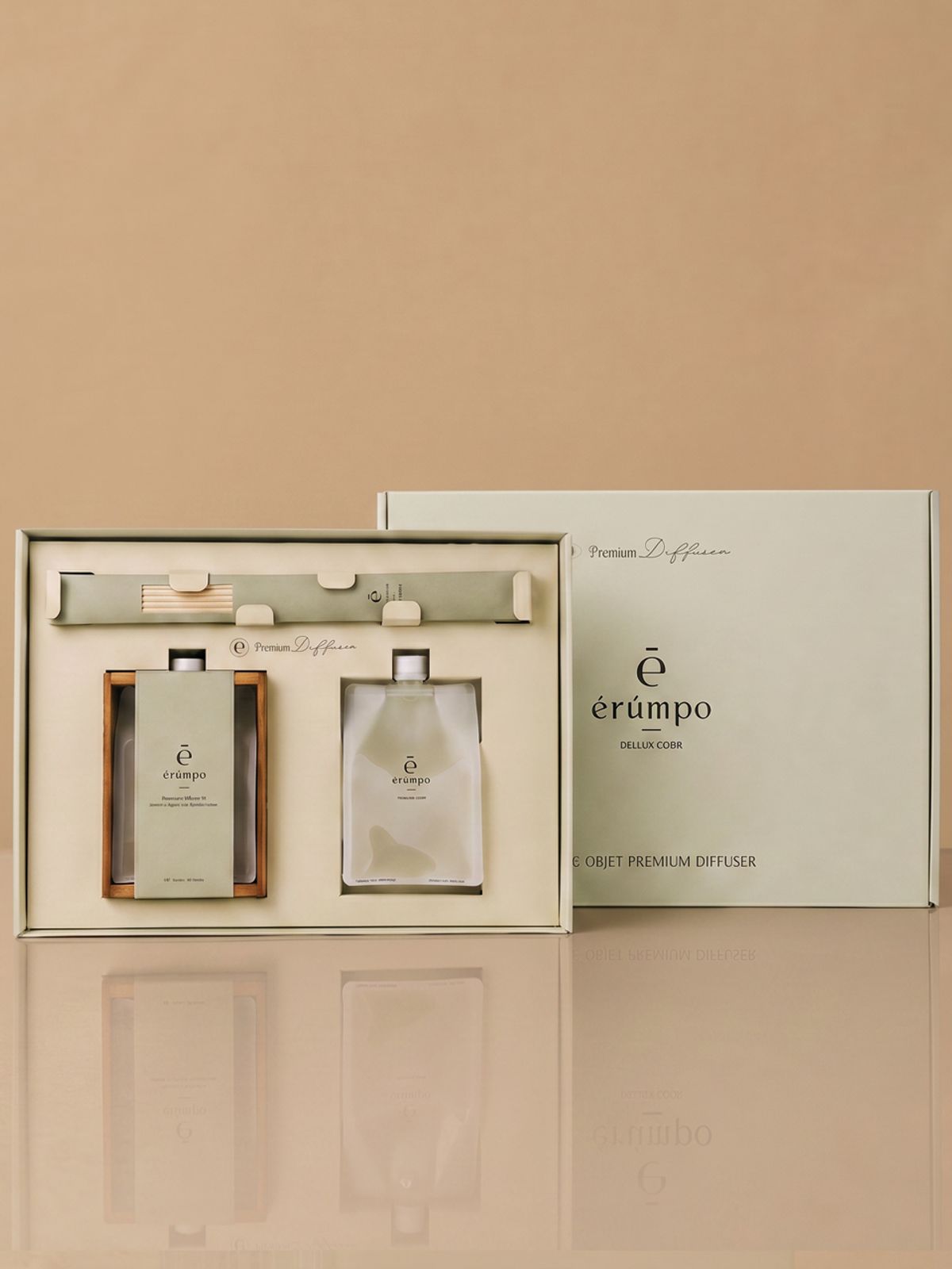 에룸포(ERUMPO) 우드 오브제 디퓨저 750ml 선물세트