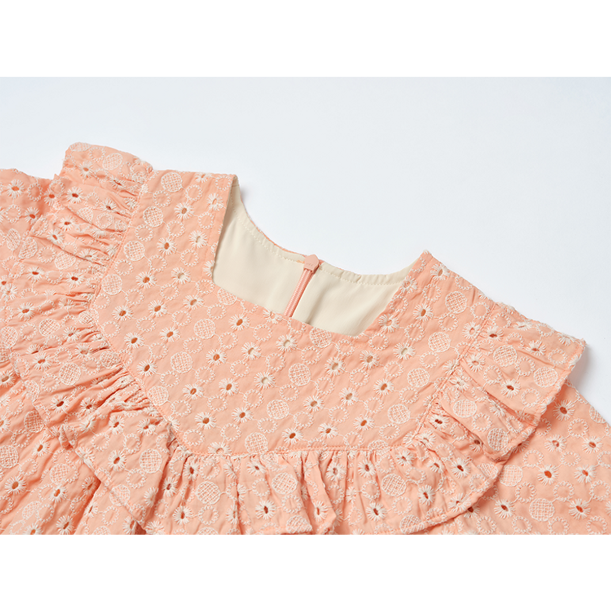 라메종드도도(LA MAISON DE DODO) Elysee Embroidery Dress_Apricot Orange 여름 여아원피스