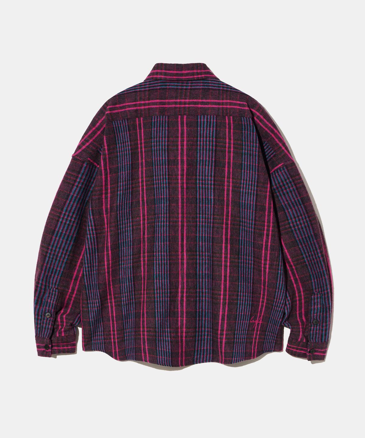 다이아몬드 레이라(DIAMOND LAYLA) Lava Flow Fluff Cotton Check Shirt S162  Opera Pink